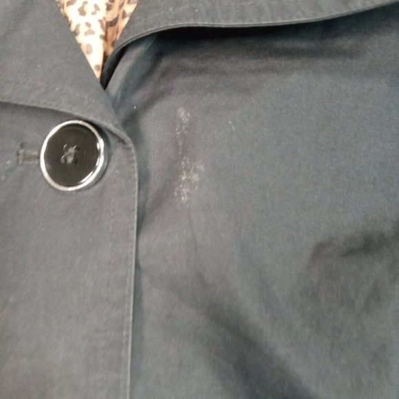 NorthCrest Classic Womens Jacket Black XL Button Up Coat‎ Cheetah Print Liner - Picture 9 of 16